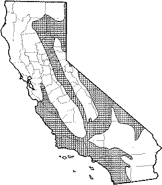 Western Small-footed Myotis Range Map