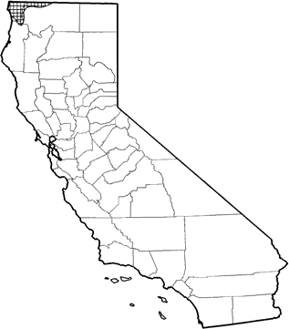 Siskiyou Chipmunk Range Map