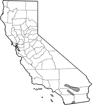 California Chipmunk Range Map