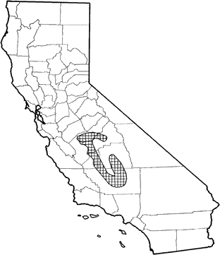 San Joaquin Kangaroo Rat Range Map